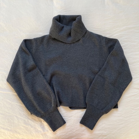 Aritzia Wilfred⎜REBECCA TURTLENECK⎜HEATHER PEPPERCORN GREY - Picture 8 of 16